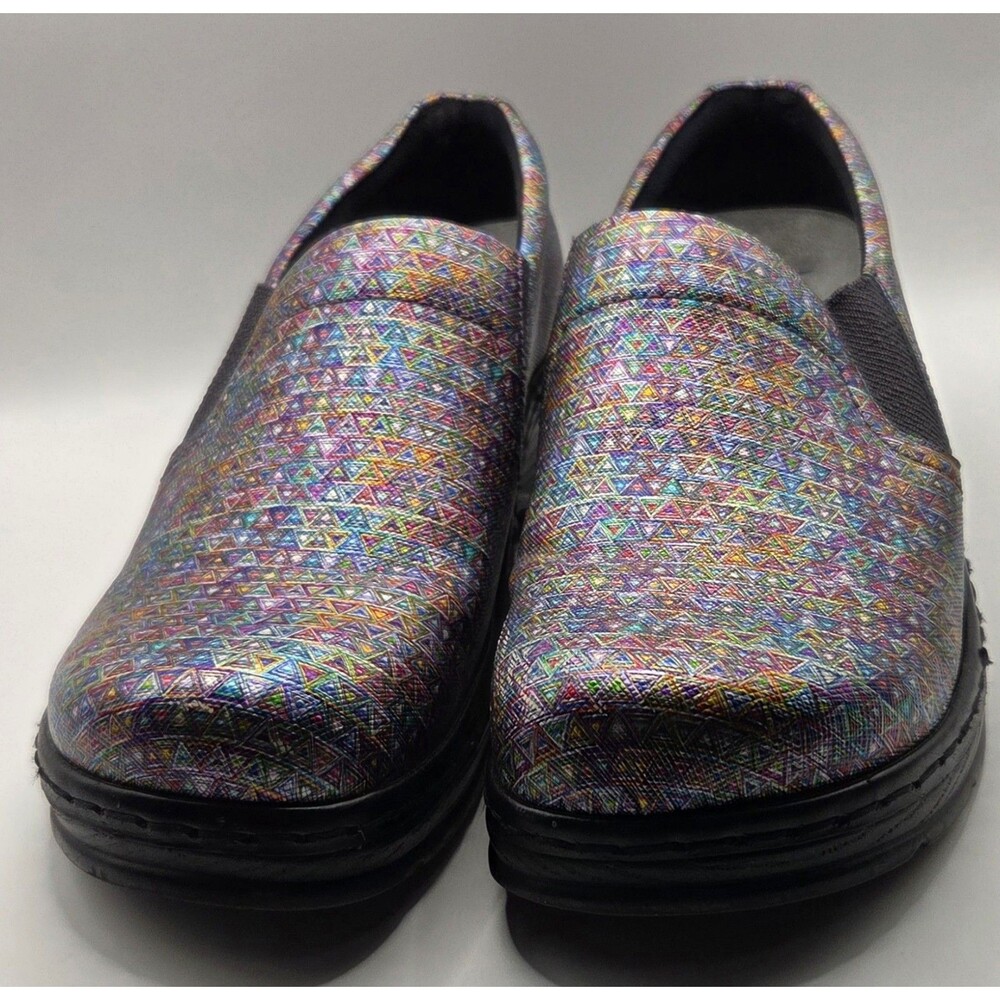 Klogs Naples Womens 9M Pyramid Patent Rainbow Nursing Work Shoes No Longer Made